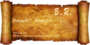 Bangó Romola névjegykártya
